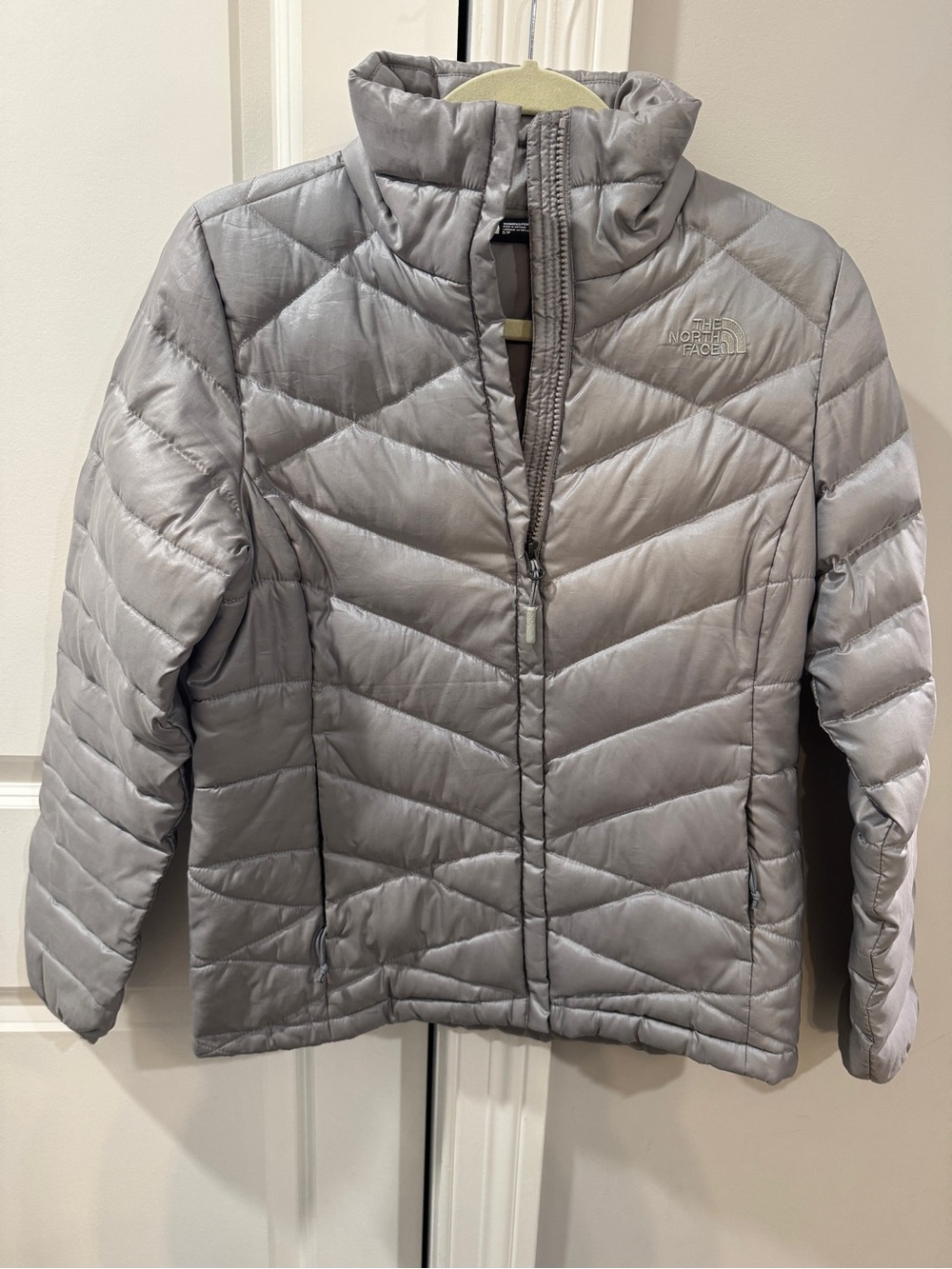 The North Face Puffer Jacket Silver (Women S)
